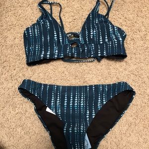 Cupshe Bathing Suit Size Medium - Blue/White/Black